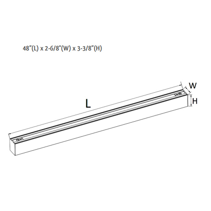 4FT Flangeless Recess Mount in Drywall (Add-On Option, Fixture Not Included)