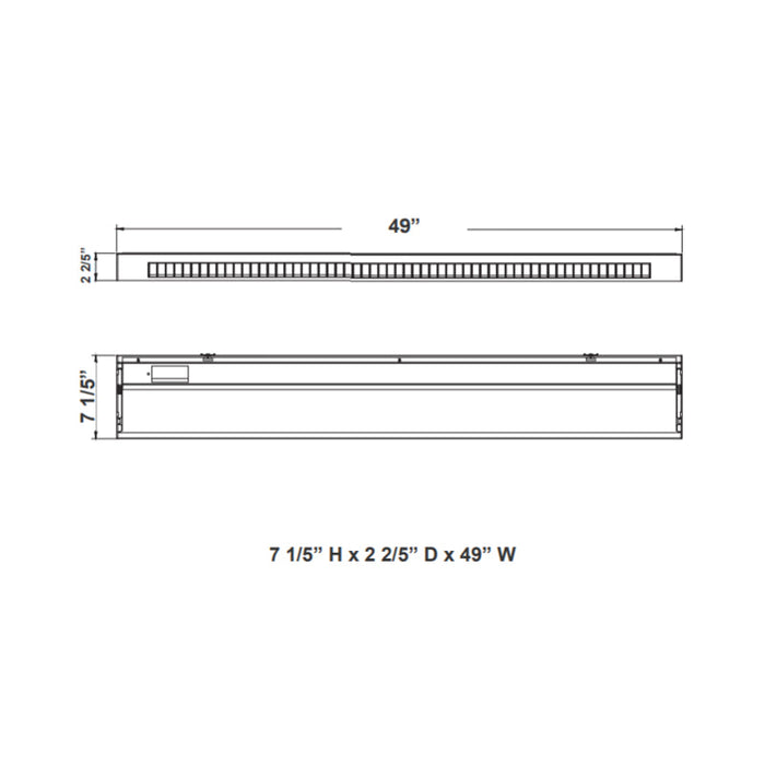 WCLP 4FT 50W LED Perforated Wall Light, CCT