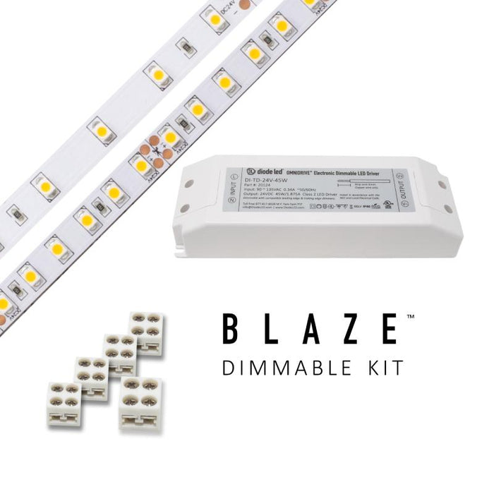 Blaze 24V LED Retail Tape Light Kits, OMNIDRIVE Power Supply, 200lm
