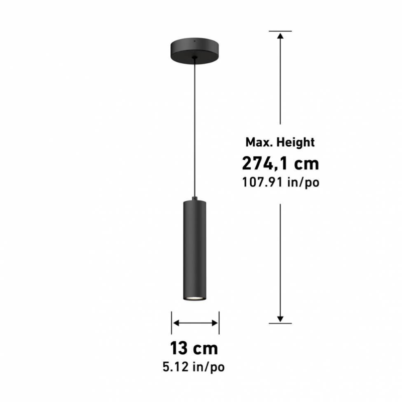 PDT-DAC Damian 1-lt 5" LED Pendant