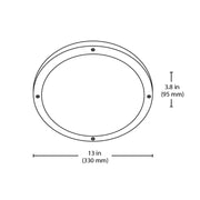 34121 13" LED Outdoor Ceiling Light