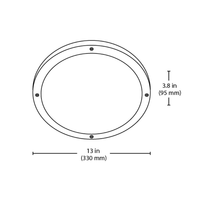 34121 13" LED Outdoor Ceiling Light