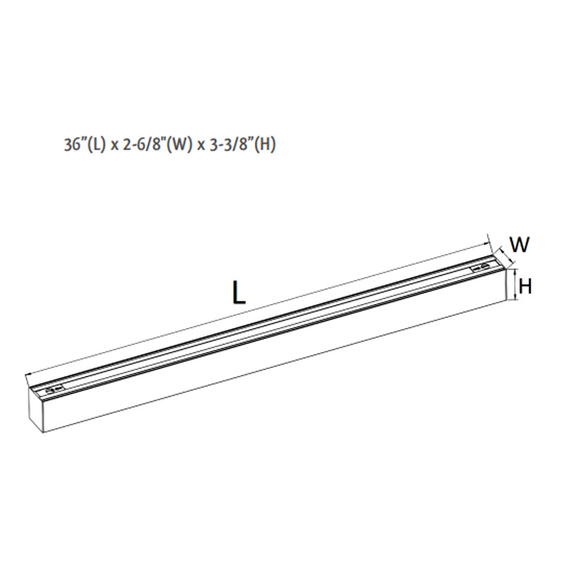 3FT Recessed Mount with Flange (Add-On Option, Fixture Not Included)