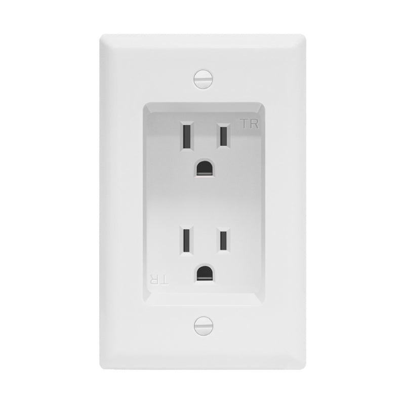 Enerlites 61501-TRRP Recessed Duplex Receptacle