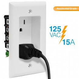 Enerlites 61501-TRRP Recessed Duplex Receptacle