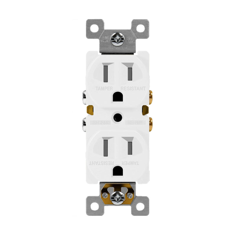 Enerlites 61580-TR Residential Grade 15A Tamper-Resistant Duplex Receptacle