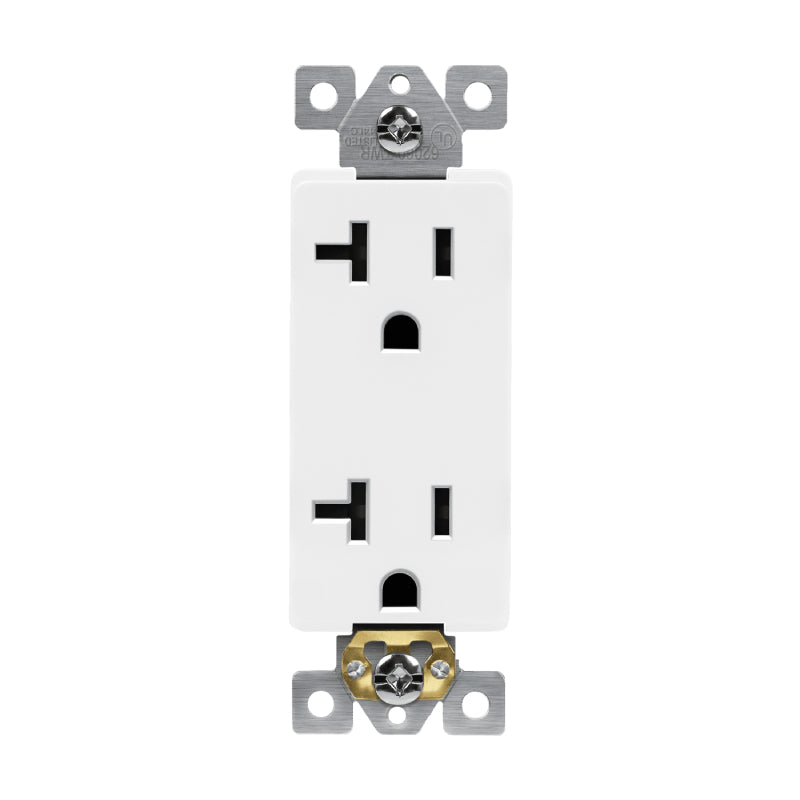 Enerlites 62001 Residential Grade 20A Duplex Receptacle