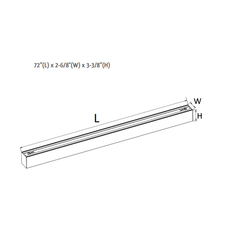 6FT Flangeless Recess Mount in Drywall (Add-On Option, Fixture Not Included)