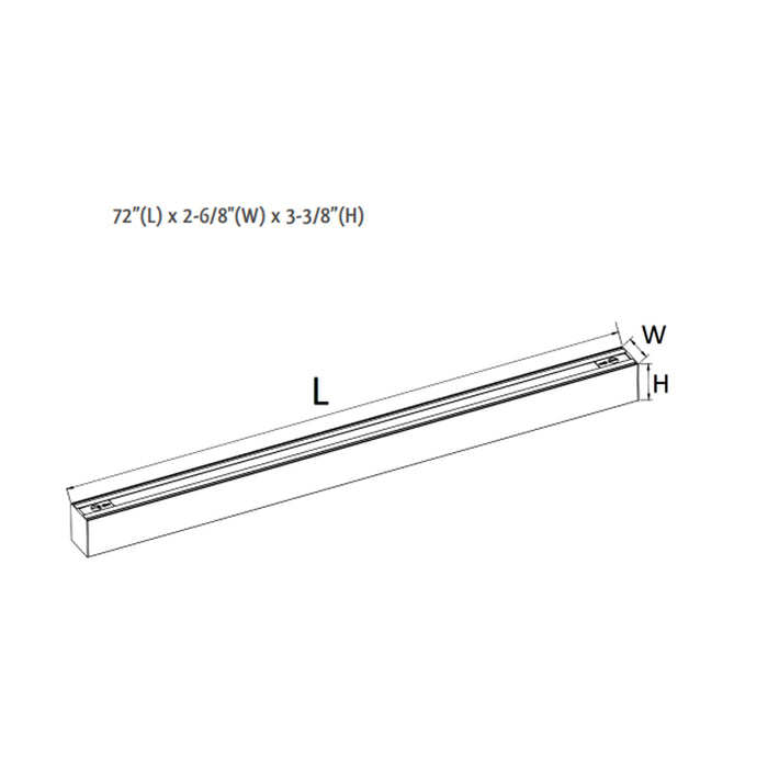 6FT LED Linear Lights Wall Mount Backets (Add-On Option, Fixture Not Included)