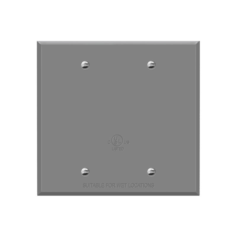 7702-WP 2-GANG Weatherproof Metal Blank Wall Plate