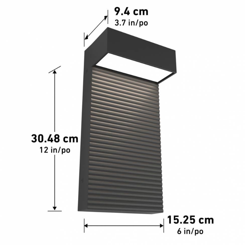 12OUT-DS Dark Sky 1-lt 12" Tall LED Outdoor Wall Light