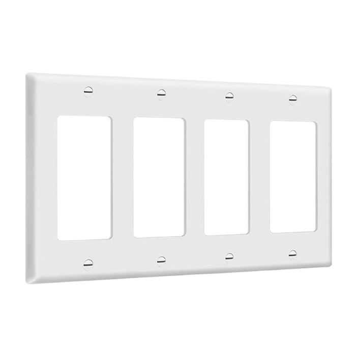 Enerlites 8834 4-Gang Decorator/GFCI Wall Plate