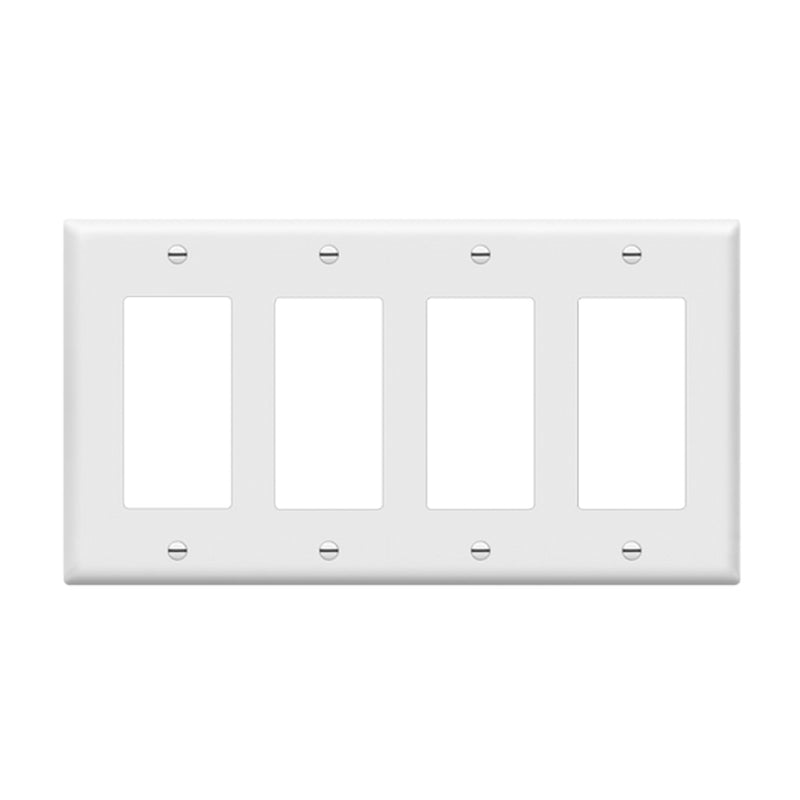 Enerlites 8834 4-Gang Decorator/GFCI Wall Plate