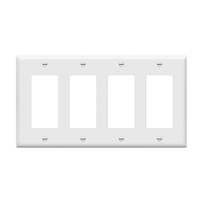 Enerlites 8834 4-Gang Decorator/GFCI Wall Plate