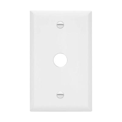 Enerlites 8861 1-Gang 0.625" Phone/Cable Cover Plastic Wall Plate