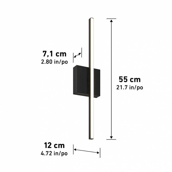 21OUT-DLC-BLJ Delta 1-lt 22" Tall LED Wall Light, CCT