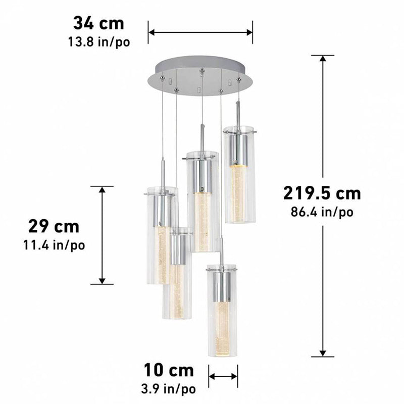 OME64B-HD2 Essence 5-lt 14" LED Pendant