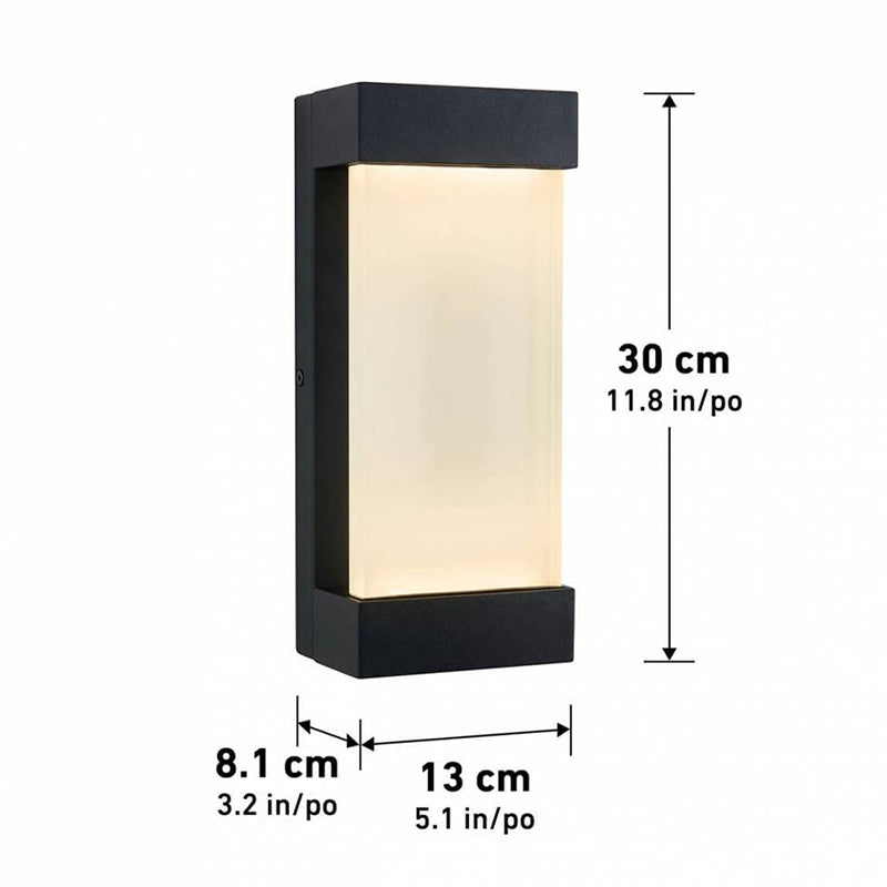OUT-GL-ONBL Glacier 12" Tall LED Outdoor Wall Light