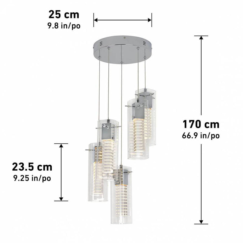 HOL5SP-RN Hologram 5-lt 10" LED Pendant