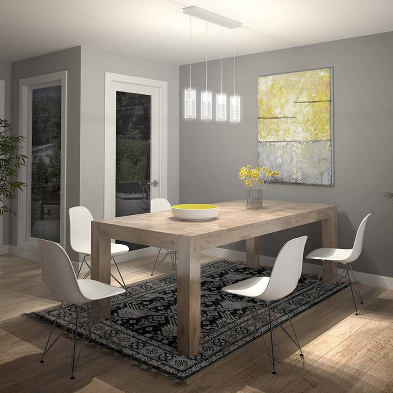 Hologram 4-lt LED Pendant