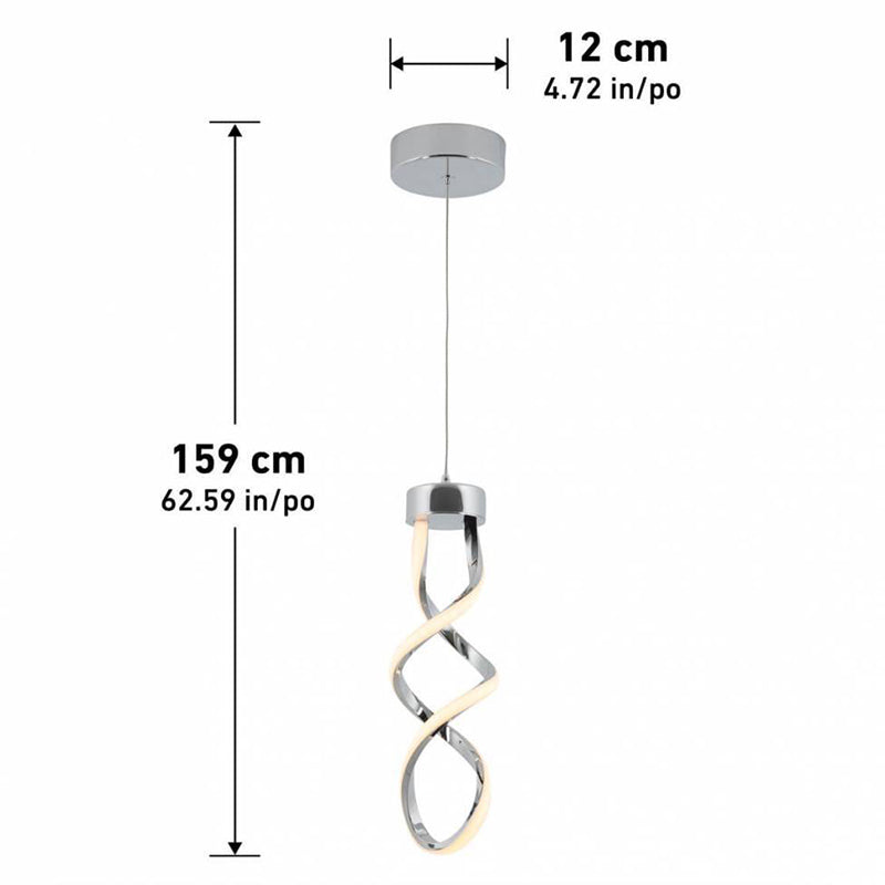 PDT1-SWR Swirl 1-lt 5" LED Pendant