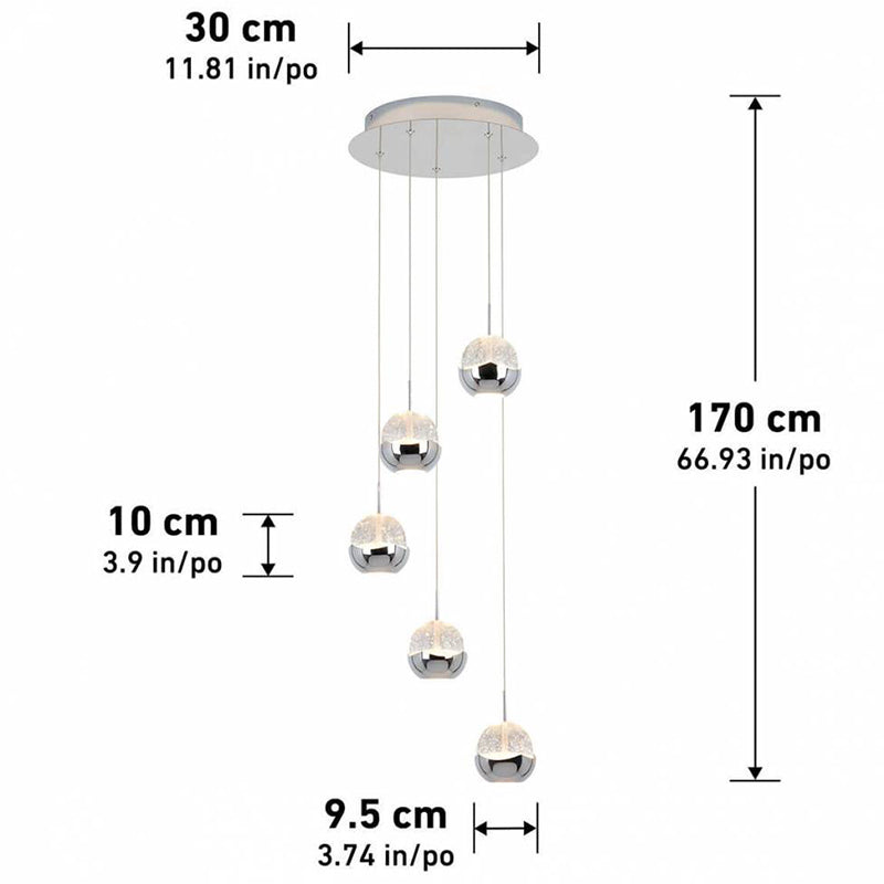 ORA5L-C1 Oracle 5-lt 12" LED Pendant