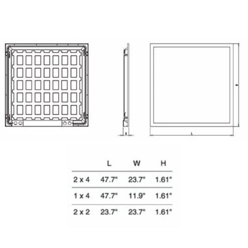 Deco BLP 2x2 LED Back-lit Flat Panel, 4 Power & 5CCT Selectable, Up to 5000 lm, 120-277V, 6-Pack