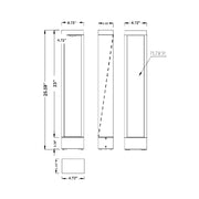 Westgate BOL-502 26" Tall Path-Light Bollard, 3CCT Selectable, Bronze