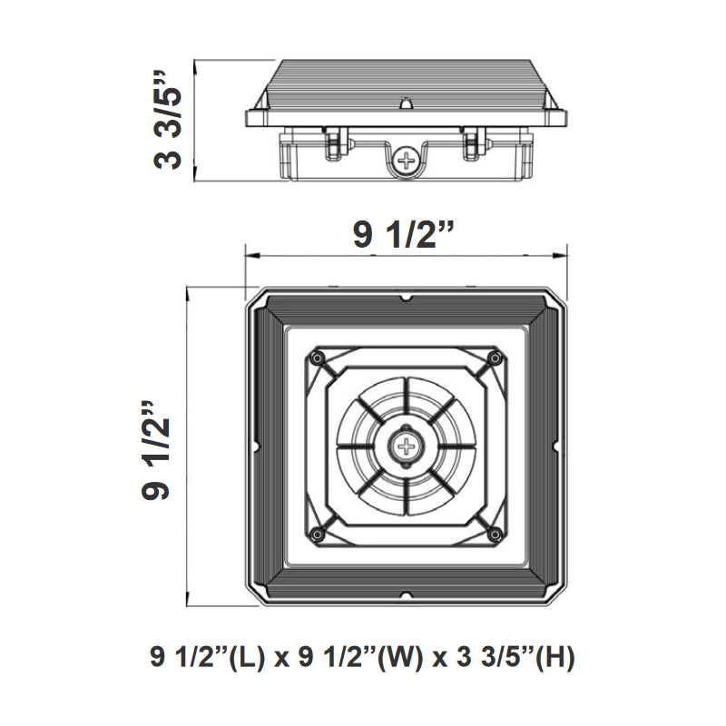 Westgate CAX 20W/30W/45W LED Canopy Light, 3CCT Selectable