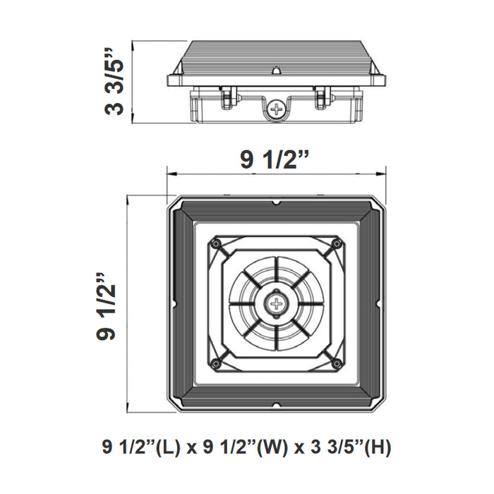 Westgate CAX 20W/30W/45W LED Canopy Light, 3CCT Selectable