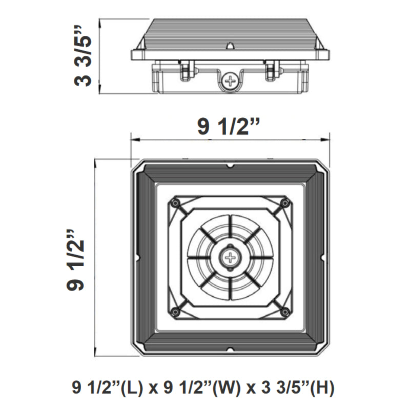 Westgate CAX 40W/60W/75W LED Canopy Light, 3CCT Selectable