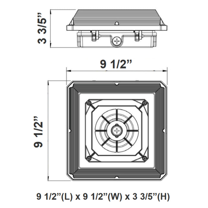 Westgate CAX 40W/60W/75W LED Canopy Light, 3CCT Selectable