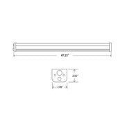 Tri-Proof Series 4-ft 40W LED Luminaire with Emergency Battery Back-up