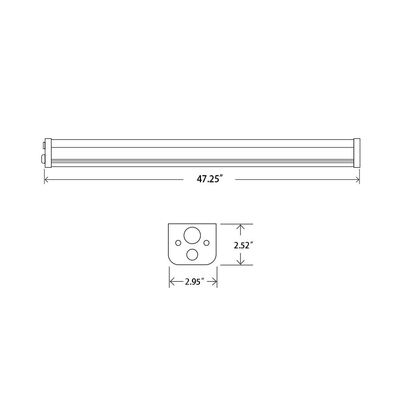 Tri-Proof Series 4-ft 40W LED Luminaire with Emergency Battery Back-up