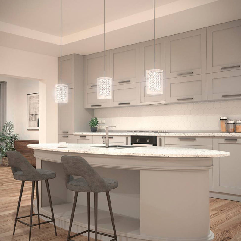 PDT-1CC Crystal Cube 1-lt 6" LED Pendant