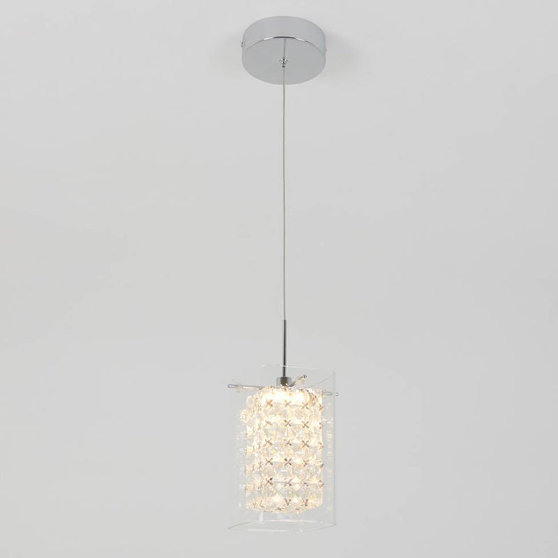 PDT-1CC Crystal Cube 1-lt 6" LED Pendant