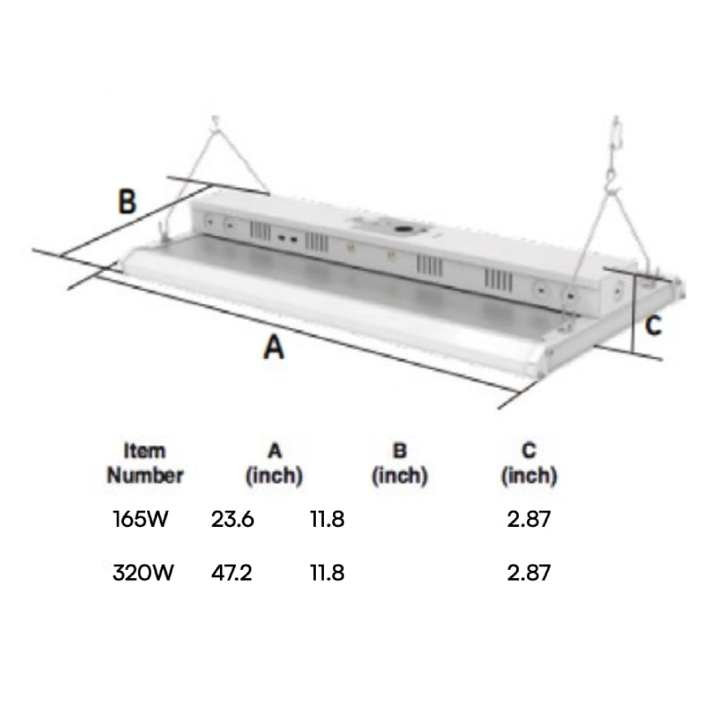 Deco DLH 4-ft LED Linear High Bay, 3 Power & 3CCT Selectable, 120-277V