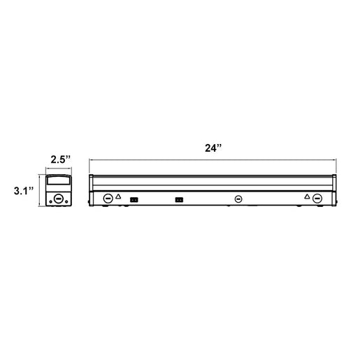 DLSL-GEN2-2MW30 LUCERA 2-ft LED Linear Strip Luminaire, 5CCT & Wattage Selectable