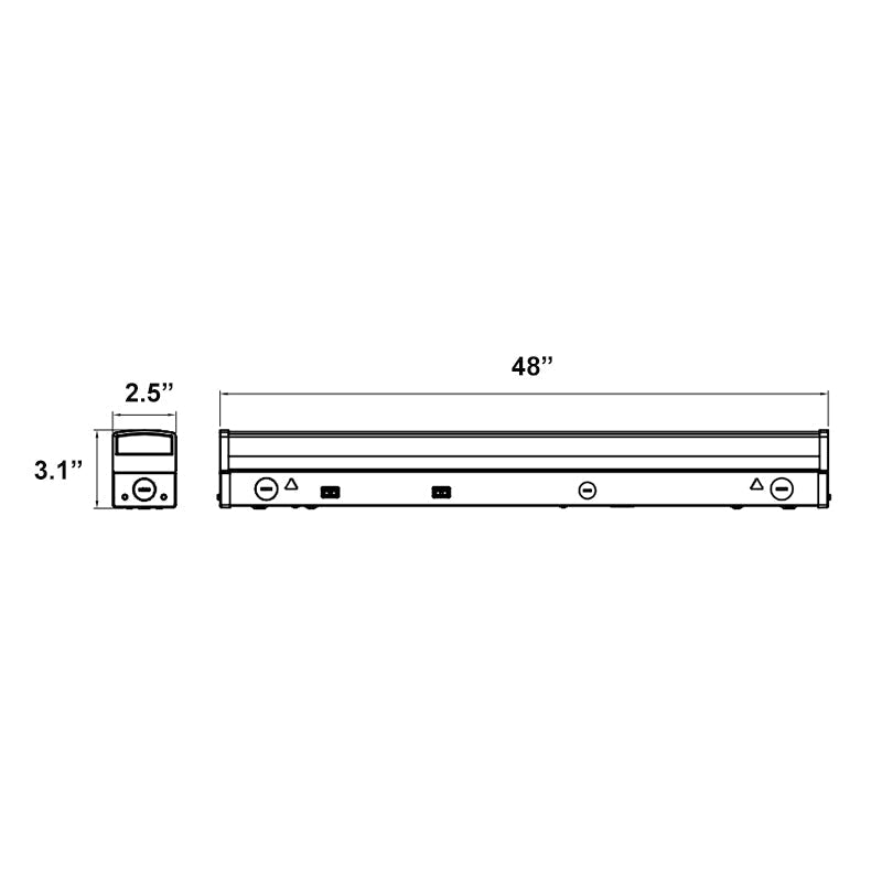 DLSL-GEN2-4MW45 LUCERA 4-ft LED Linear Strip Luminaire, 5CCT & Wattage Selectable