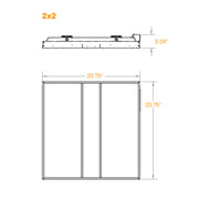 Deco DSCB Skyler 2x2 25W/30W/40W LED Volumetric Butterfly Center Basket Panel, 3CCT Selectable, Up to 4400 lm, 120-277V