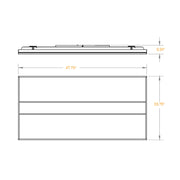 Deco DSCB Skyler 2x4 30W/40W/50W LED Volumetric Butterfly Center Basket Panel, 3CCT Selectable, Up to 5500 lm, 120-277V
