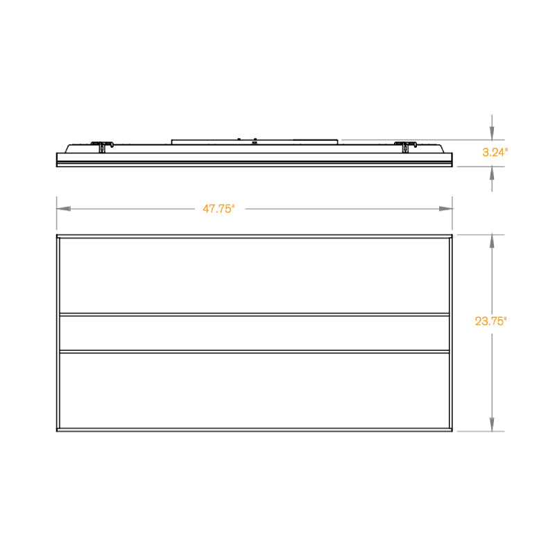Deco DSCB Skyler 2x4 30W/40W/50W LED Volumetric Butterfly Center Basket Panel, 3CCT Selectable, Up to 5500 lm, 120-277V