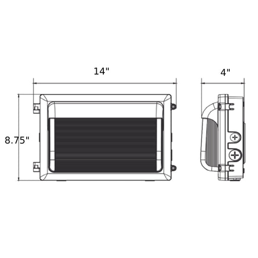 DSWP 60W/90W/120W LED Slim Wall Pack, 3CCT Selectable