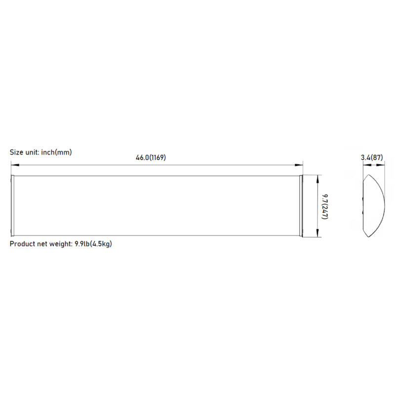 Deco DWRP 4-ft LED Wraparound, 4 Power & 5CCT Selectable, Up to 6000 lm