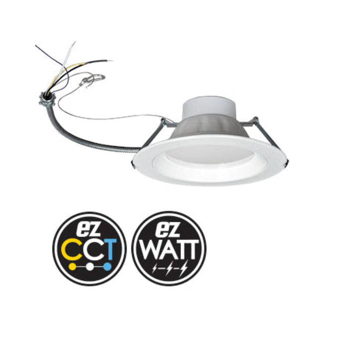 E4DL 6" LED Commercial Downlight,  Wattage / CCT Selectable 120-347V Dimmable