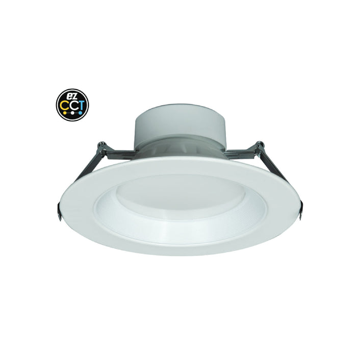 E4DL 6" LED 13W Commercial Downlight, Smooth, CCT Selectable, 1100 Lumens, 120-277V Dimmable