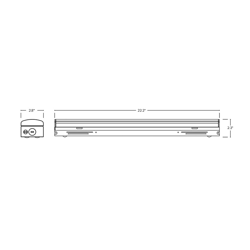 ESL-CSS-801-2-1525W-3050K 801 Selectable 2-ft LED Strip Light, 3CCT & Wattage Selectable