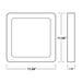 ESL-DDSK-S11-25W-12750 Decorative Disk 11" Square LED Surface Mount, 5CCT Selectable