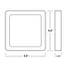 ESL-DDSK-S5-11W-12750 Decorative Disk 5" Square LED Surface Mount, 5CCT Selectable