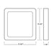 ESL-DDSK-S7-14W-12750 Decorative Disk 7" Square LED Surface Mount, 5CCT Selectable